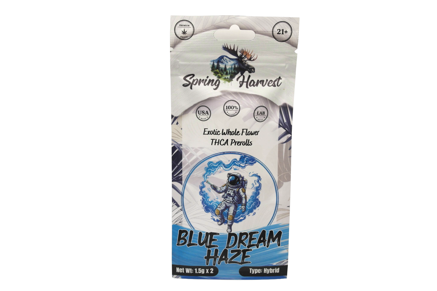 Blue Dream Haze THCA Prerolls –2 Pack