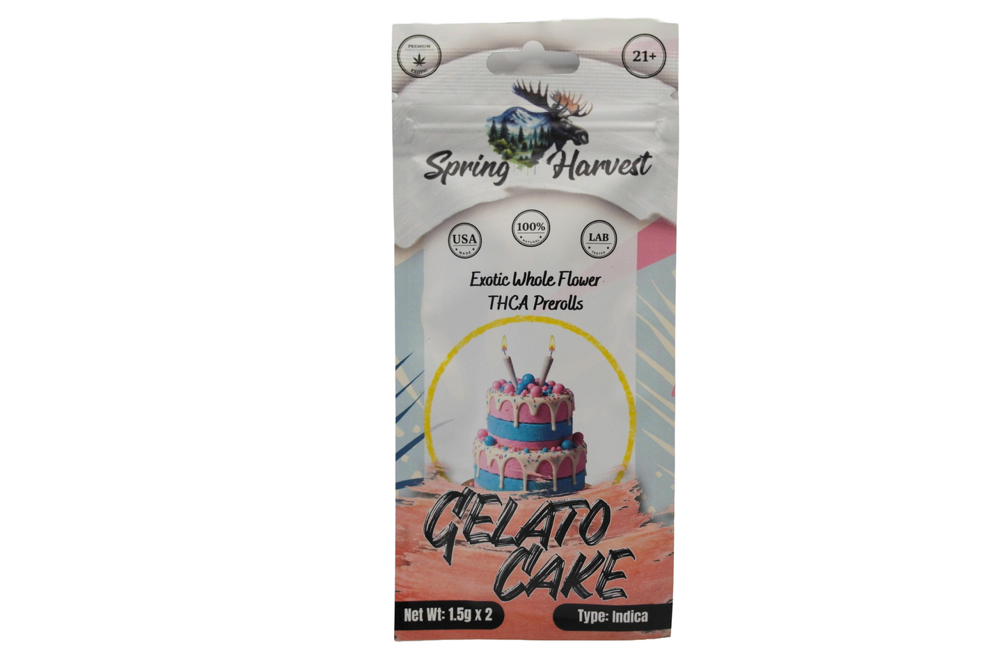 Gelato Cake THCA Prerolls –2 Pack