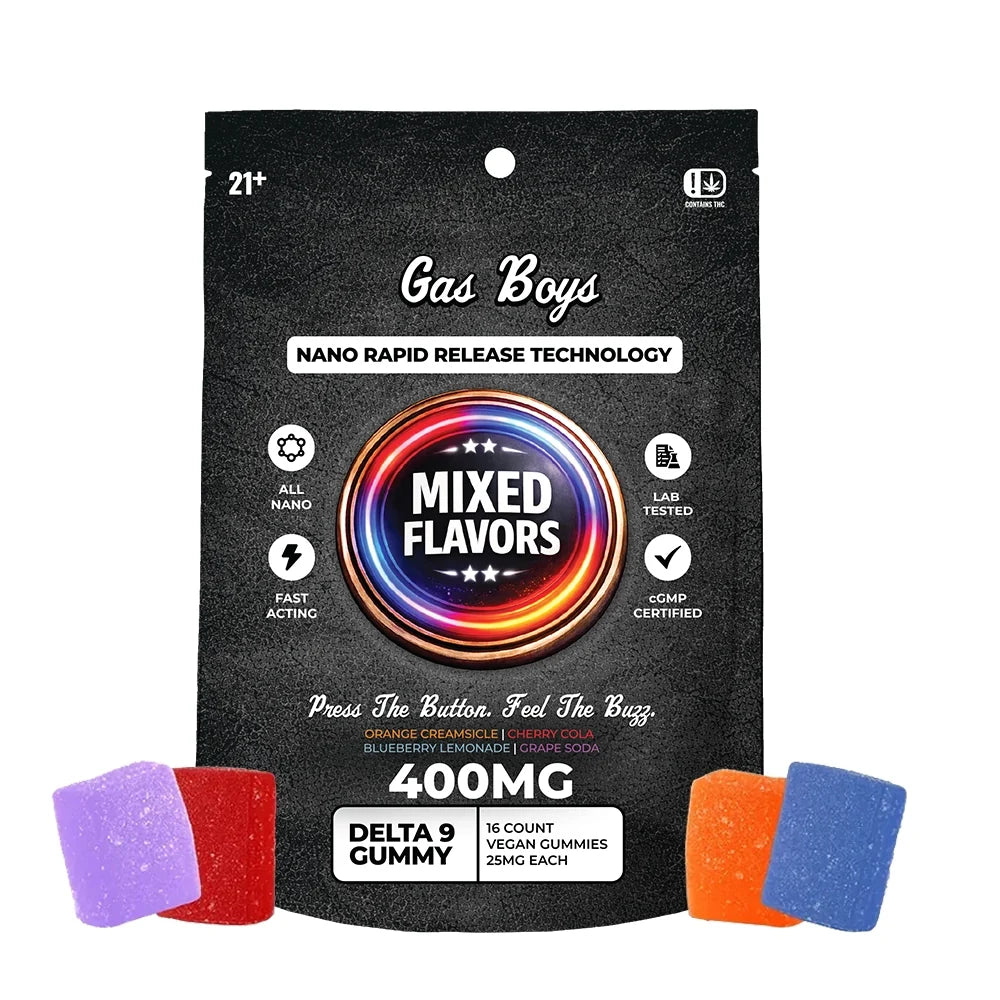 Mixed Flavors Nano Delta 9 Gummies 400mg Bag