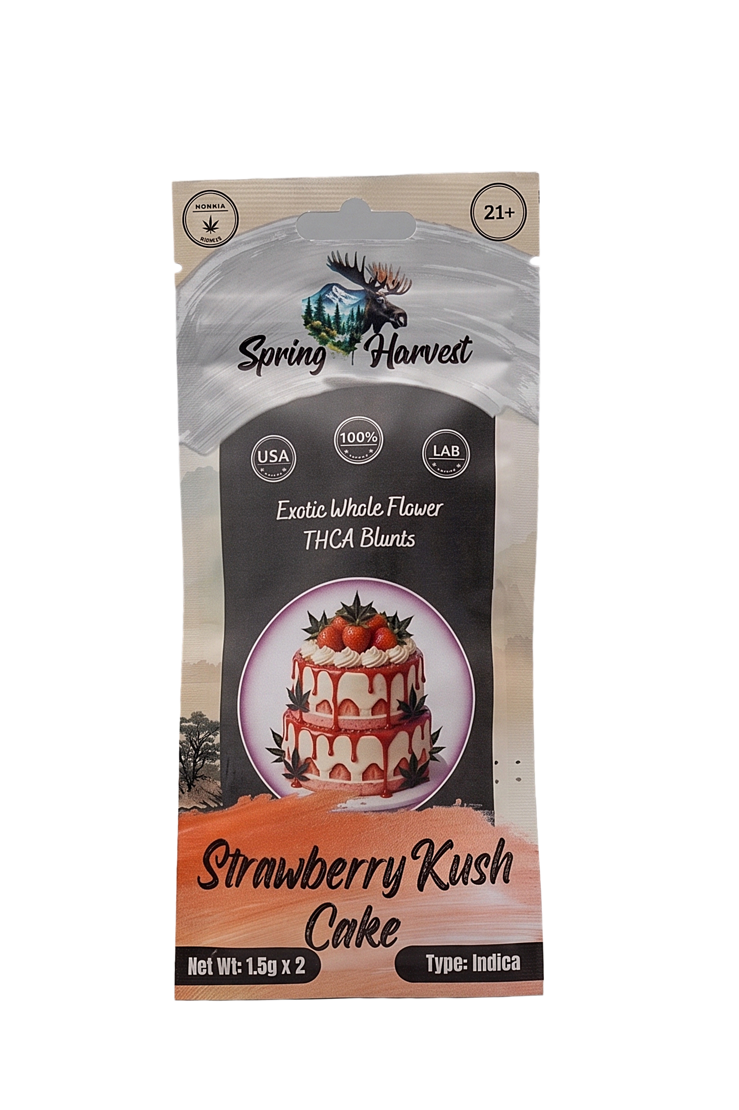 Strawberry Kush Cake THCA Blunts –2 Pack