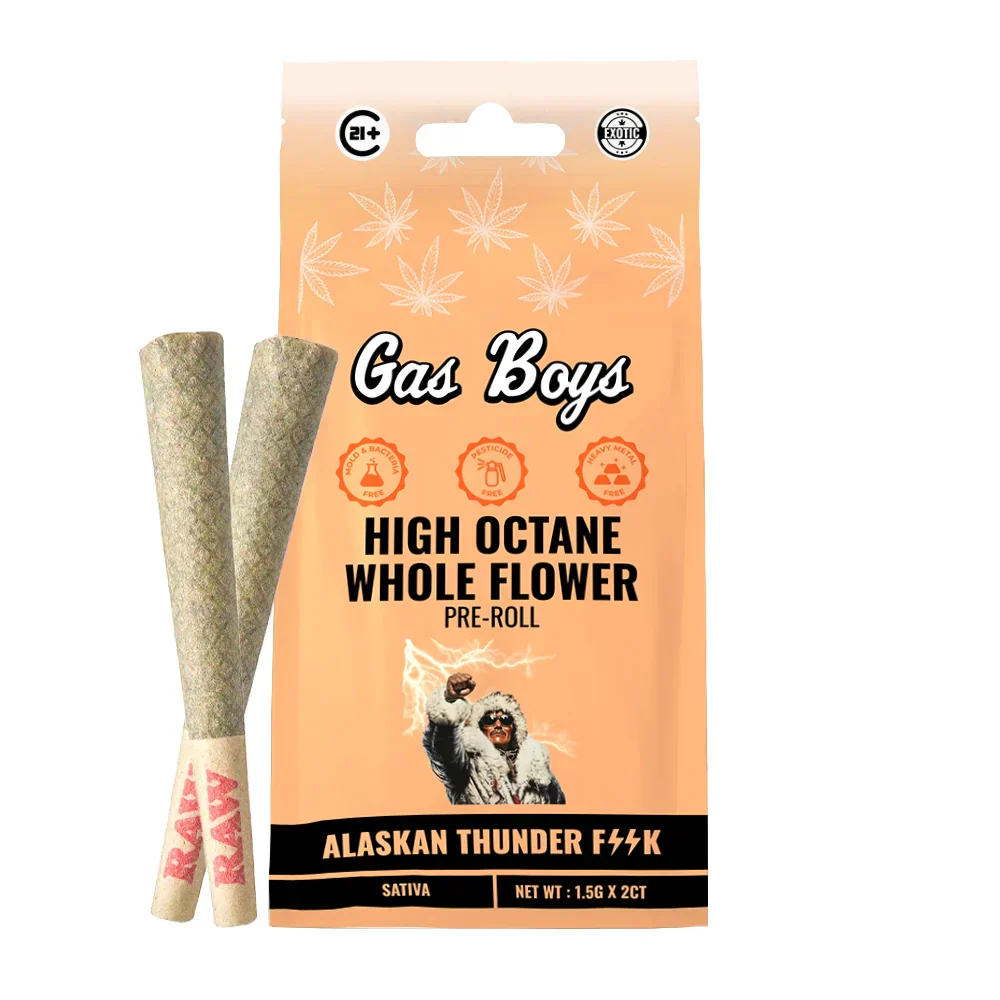 Alaskan Thunderf*ck Whole Flower THCA Prerolls - 2 Pack