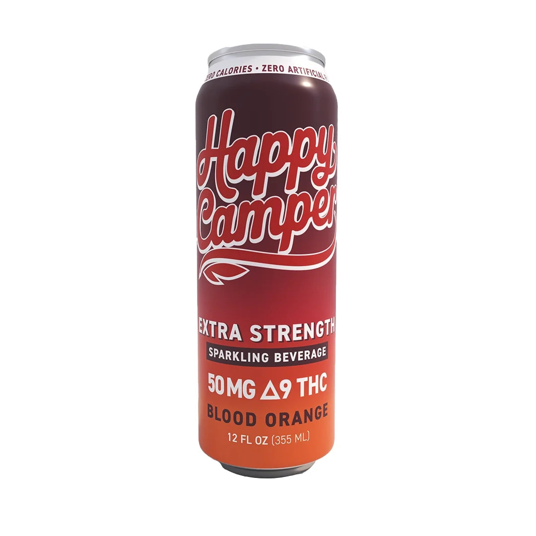 Happy Camper Blood Orange - 50MG D9 THC Extra Strength Sparkling Beverage 12 Pack