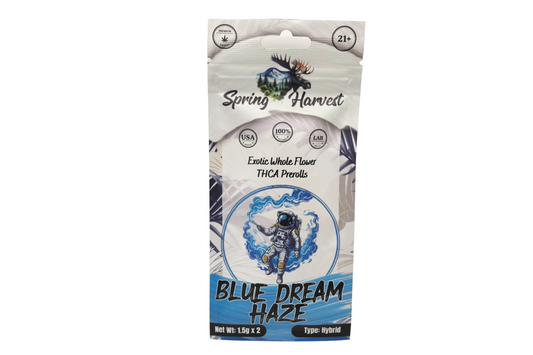 Blue Dream Haze THCA Prerolls –2 Pack