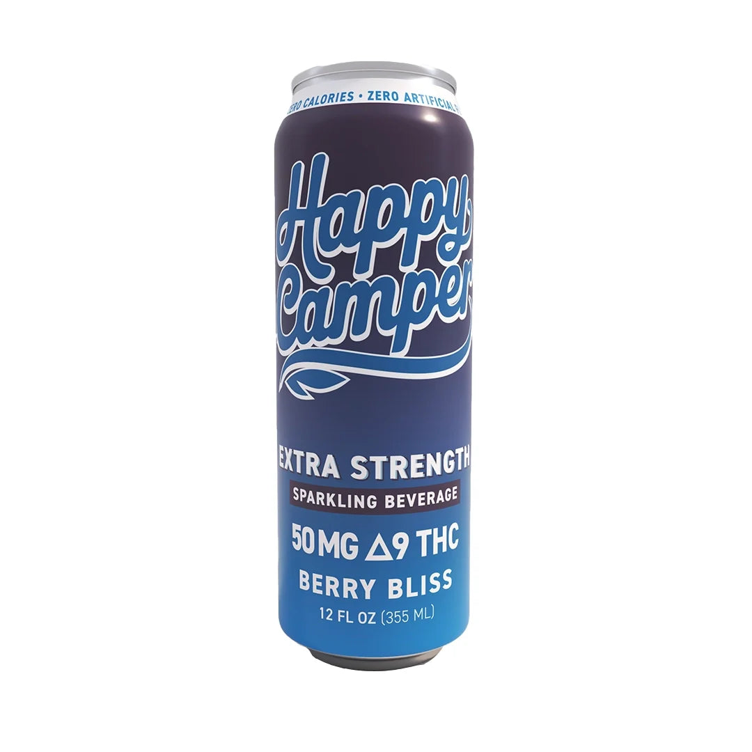 Happy Camper Berry Bliss - 50MG D9 THC Extra Strength Sparkling Beverage 12 Pack