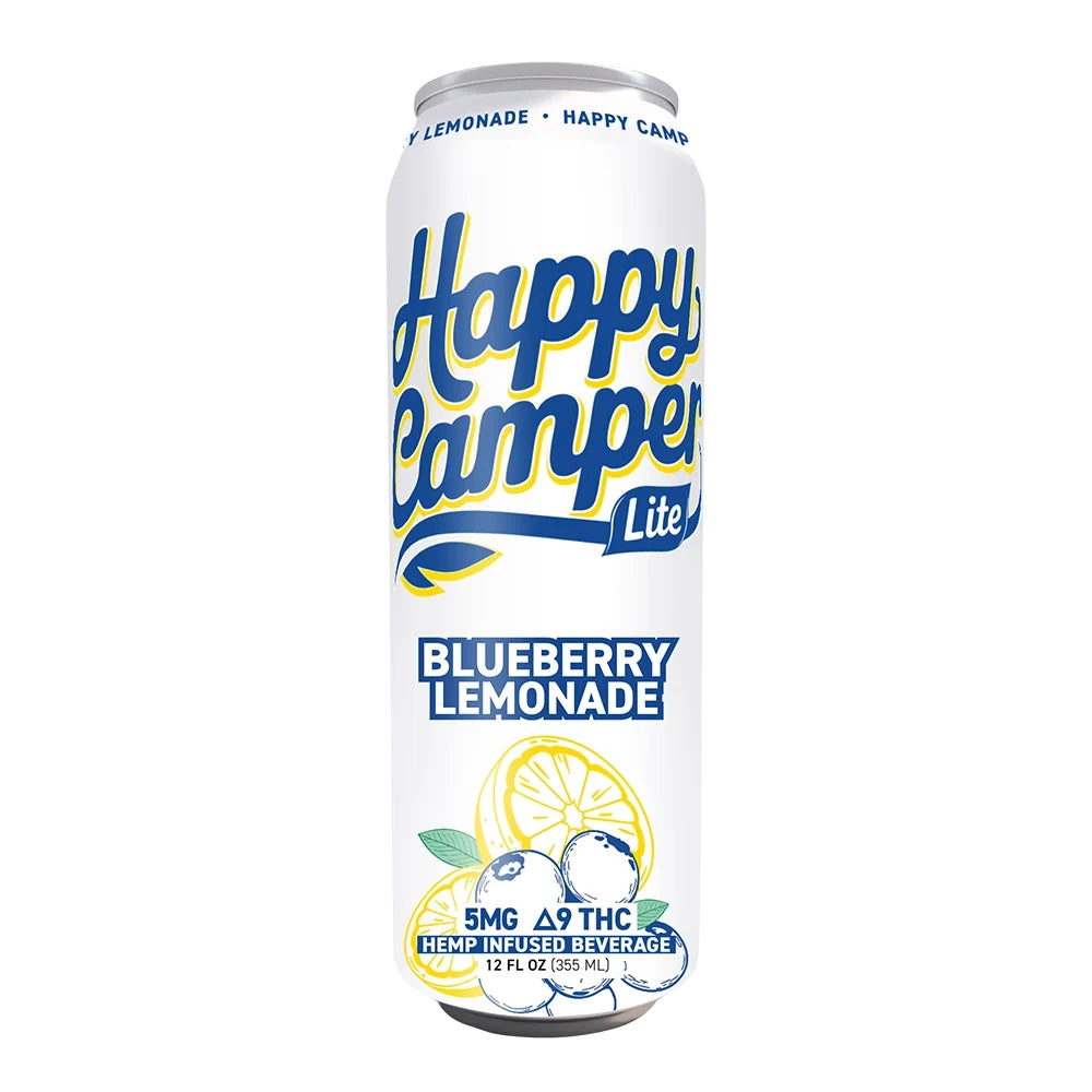 Happy Camper Blueberry Lemonade - 5MG D9 THC Lite Sparkling Beverage 12 Pack