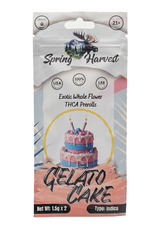 Gelato Cake THCA Prerolls –2 Pack