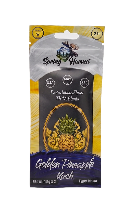 Golden Pineapple Kush THCA Blunts –2 Pack