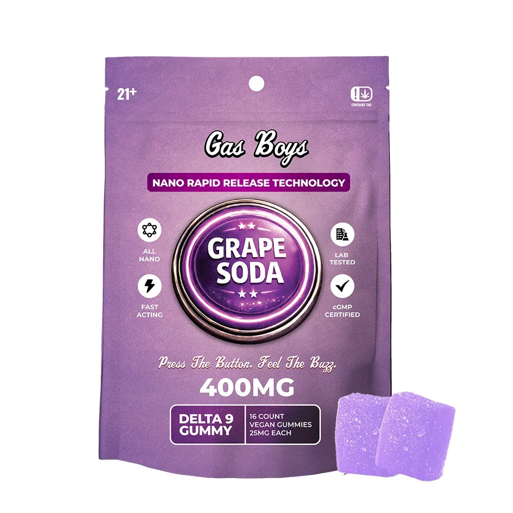 Grape Soda Nano Delta 9 Gummies 400mg Bag