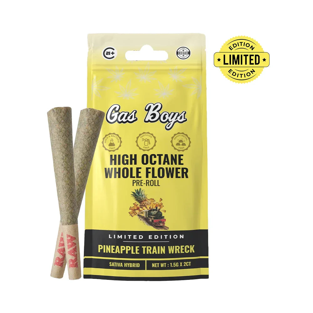 Pineapple Trainwreck Whole Flower THCA Prerolls - 2 Pack