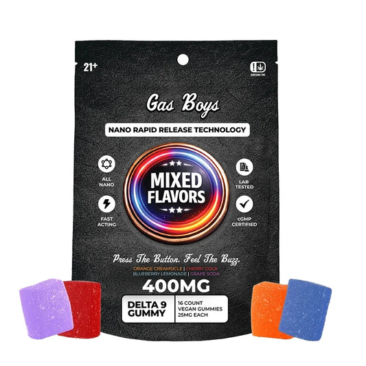 Mixed Flavors Nano Delta 9 Gummies 400mg Bag