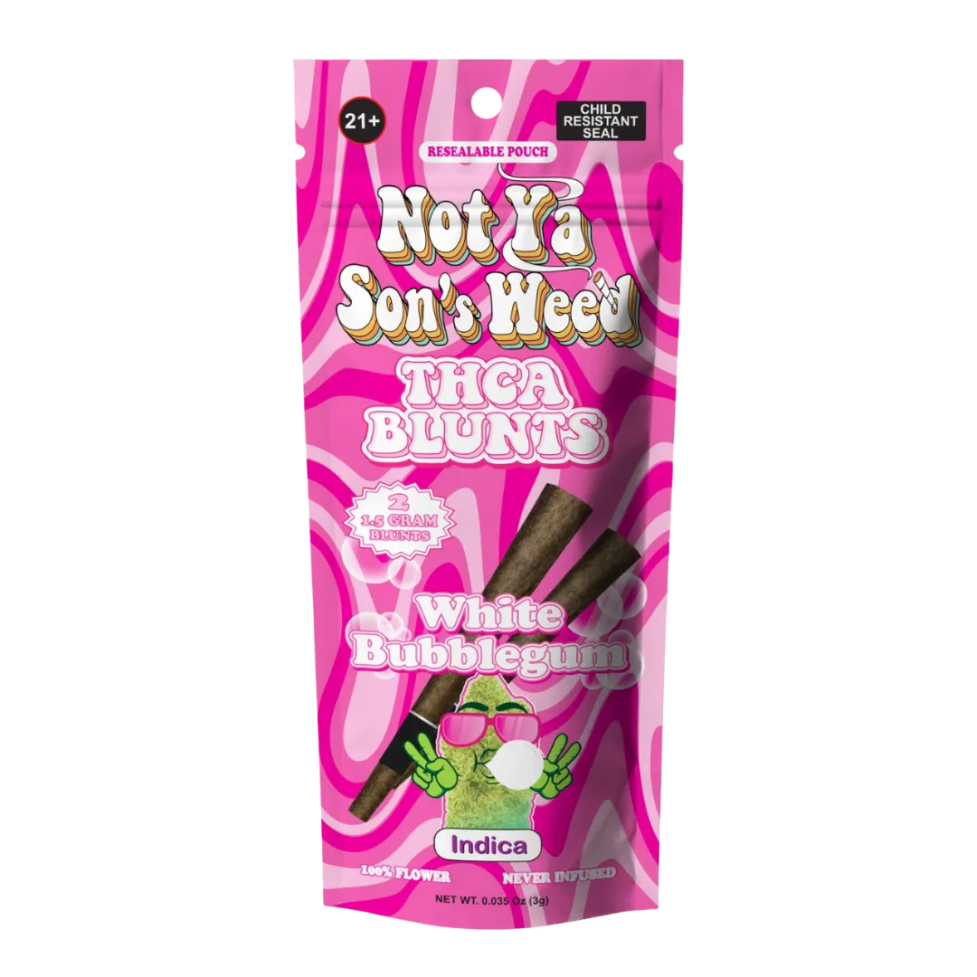 White Bubblegum THCA Blunts –2 Pack