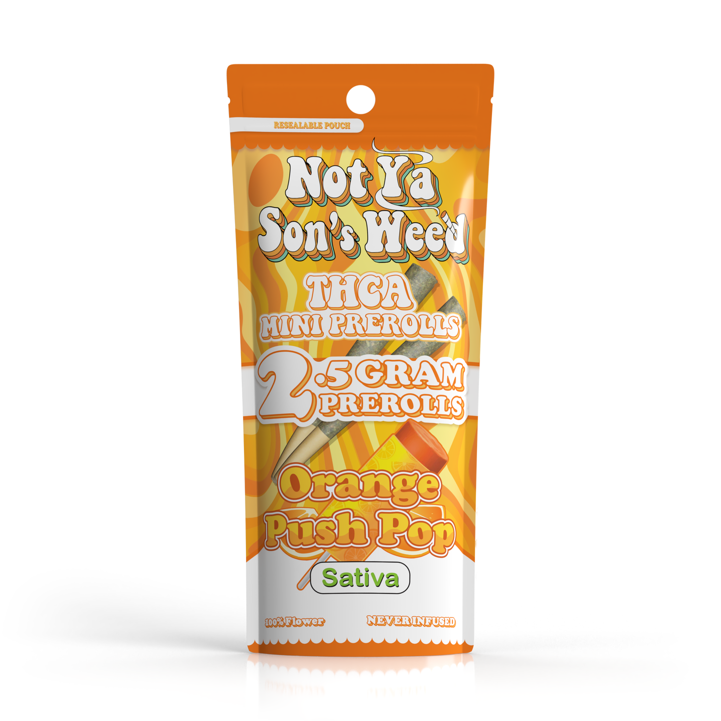 Orange Push Pop THCA Mini Prerolls –2 Pack