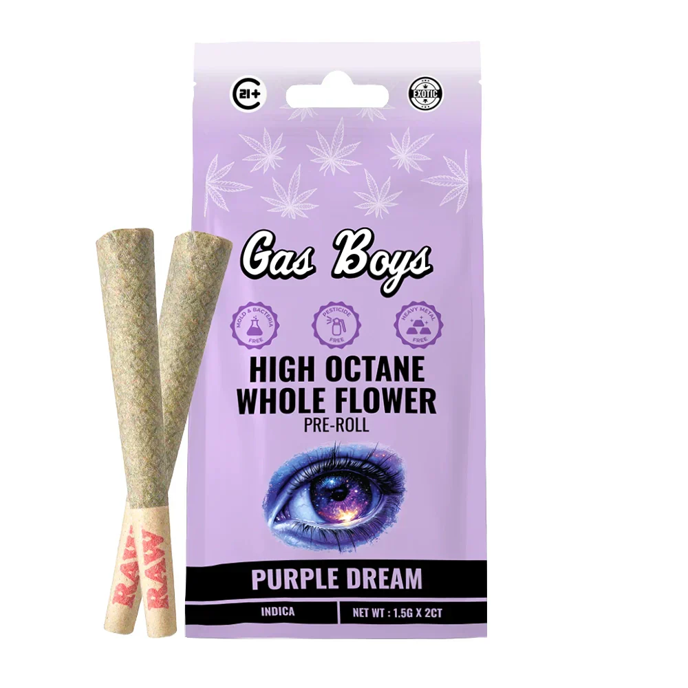 Purple Dream Whole Flower THCA Prerolls - 2 Pack