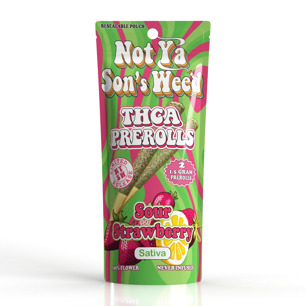 Sour Strawberry THCA Prerolls – 2 Pack