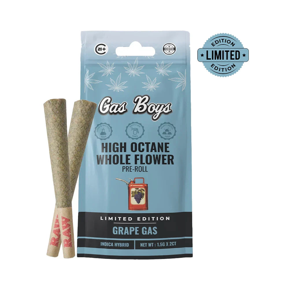 Grape Gas Whole Flower THCA Prerolls - 2 Pack